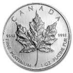1 ozt. Canadian Platinum Maple Leaf